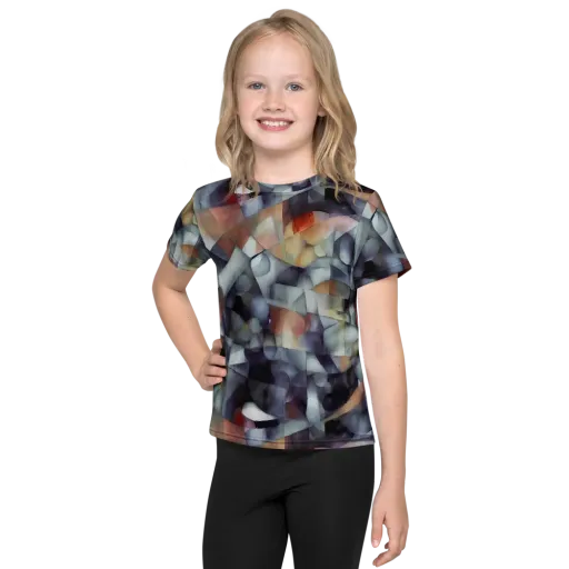 Slate Mosaic on a Kids Crew Neck T-Shirt