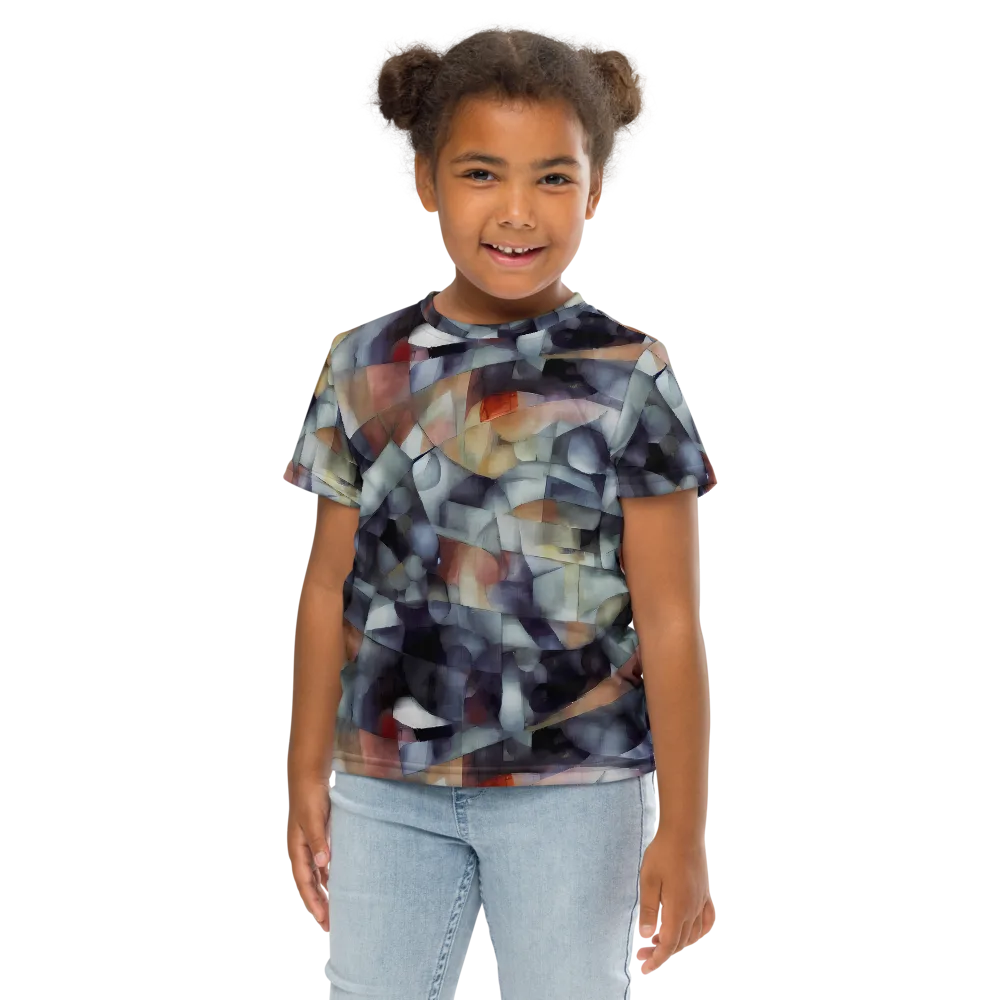 Slate Mosaic on Kids Crew Neck T-Shirt — Front