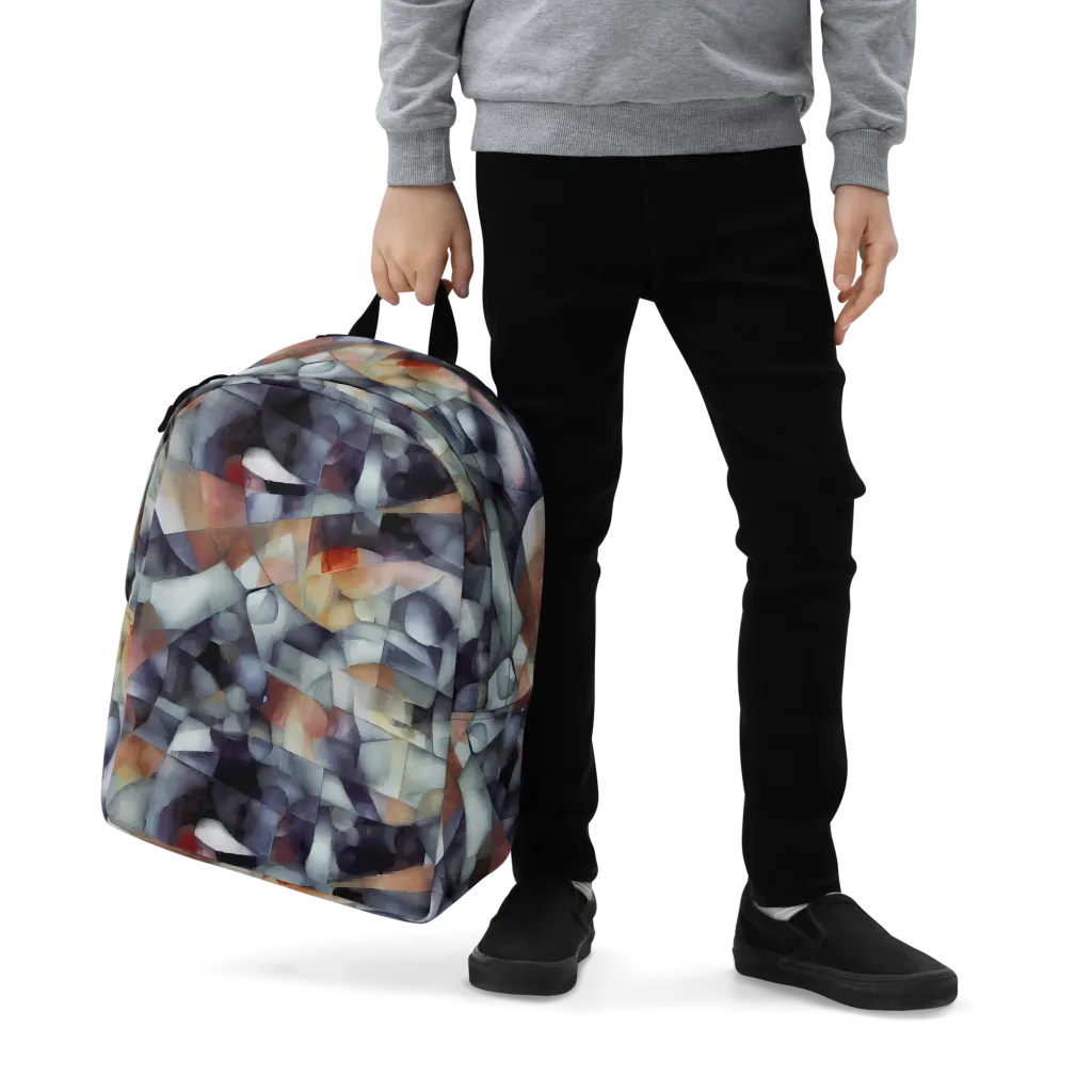 Slate Mosaic on Minimalist Backpack — Zoomed-in