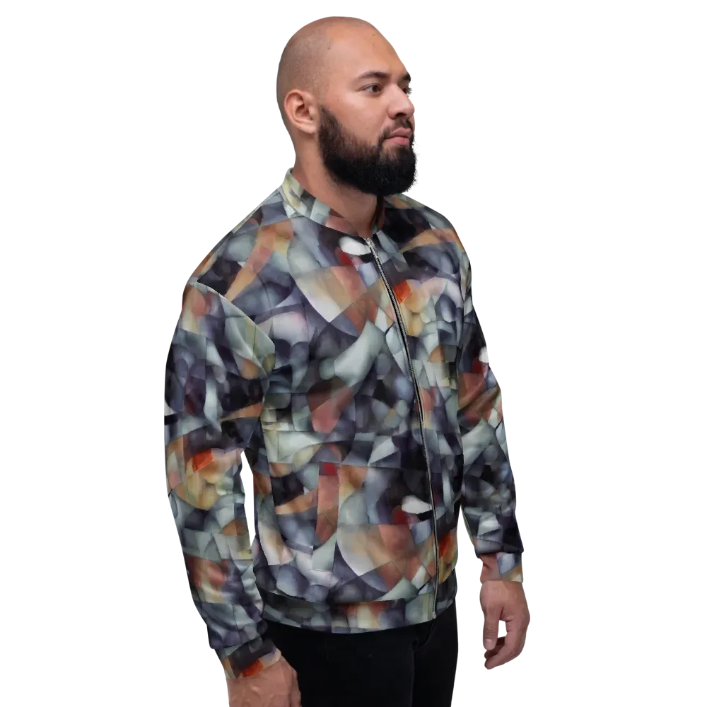 Slate Mosaic on Bomber Jacket — Right