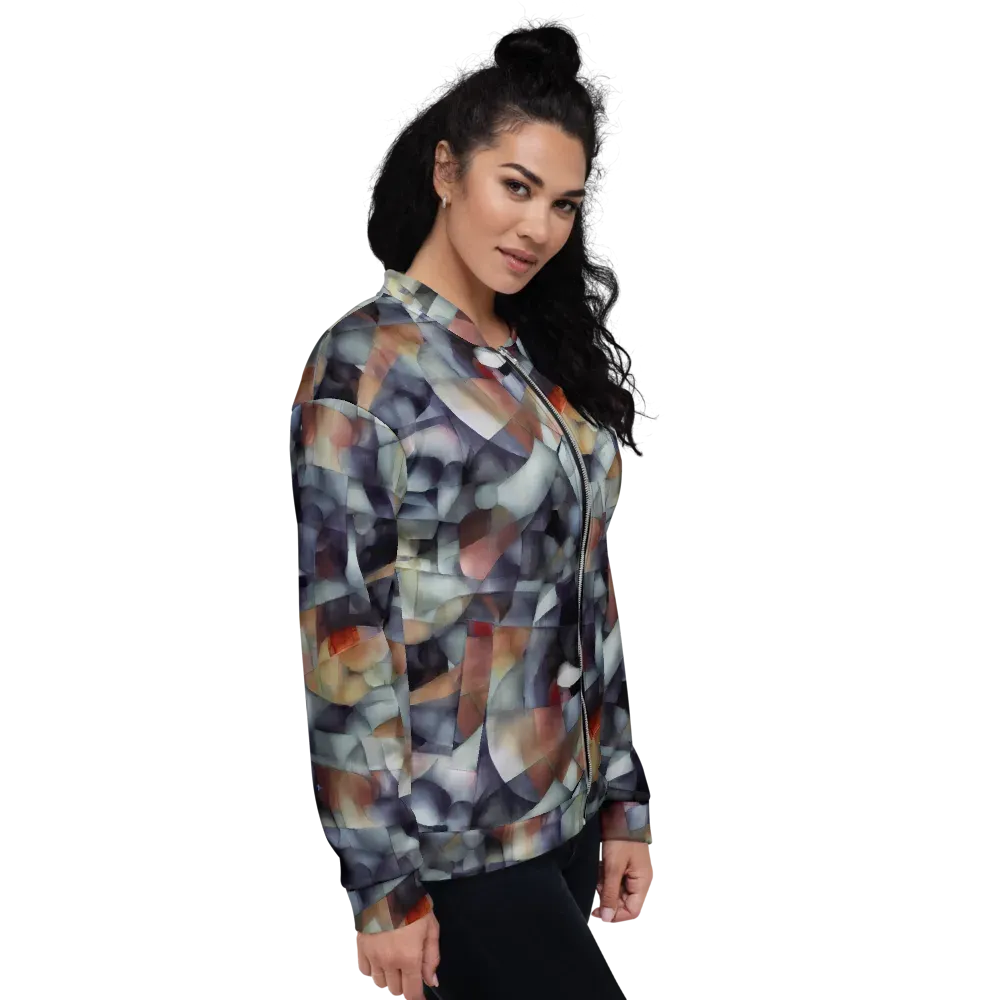 Slate Mosaic on Bomber Jacket — Right