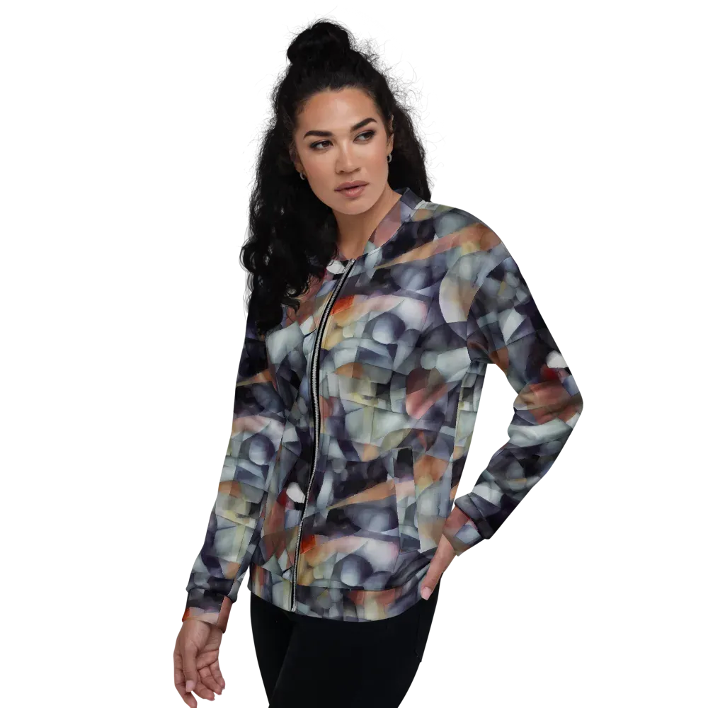 Slate Mosaic on Bomber Jacket — Left