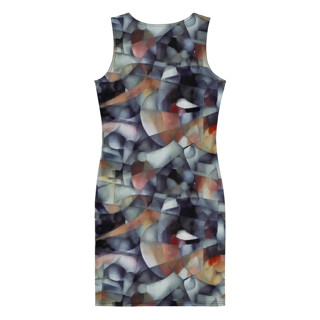 Slate Mosaic on Bodycon Dress — Back