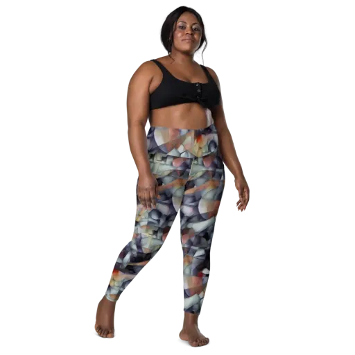 Slate Mosaic on a Leggings with Pockets