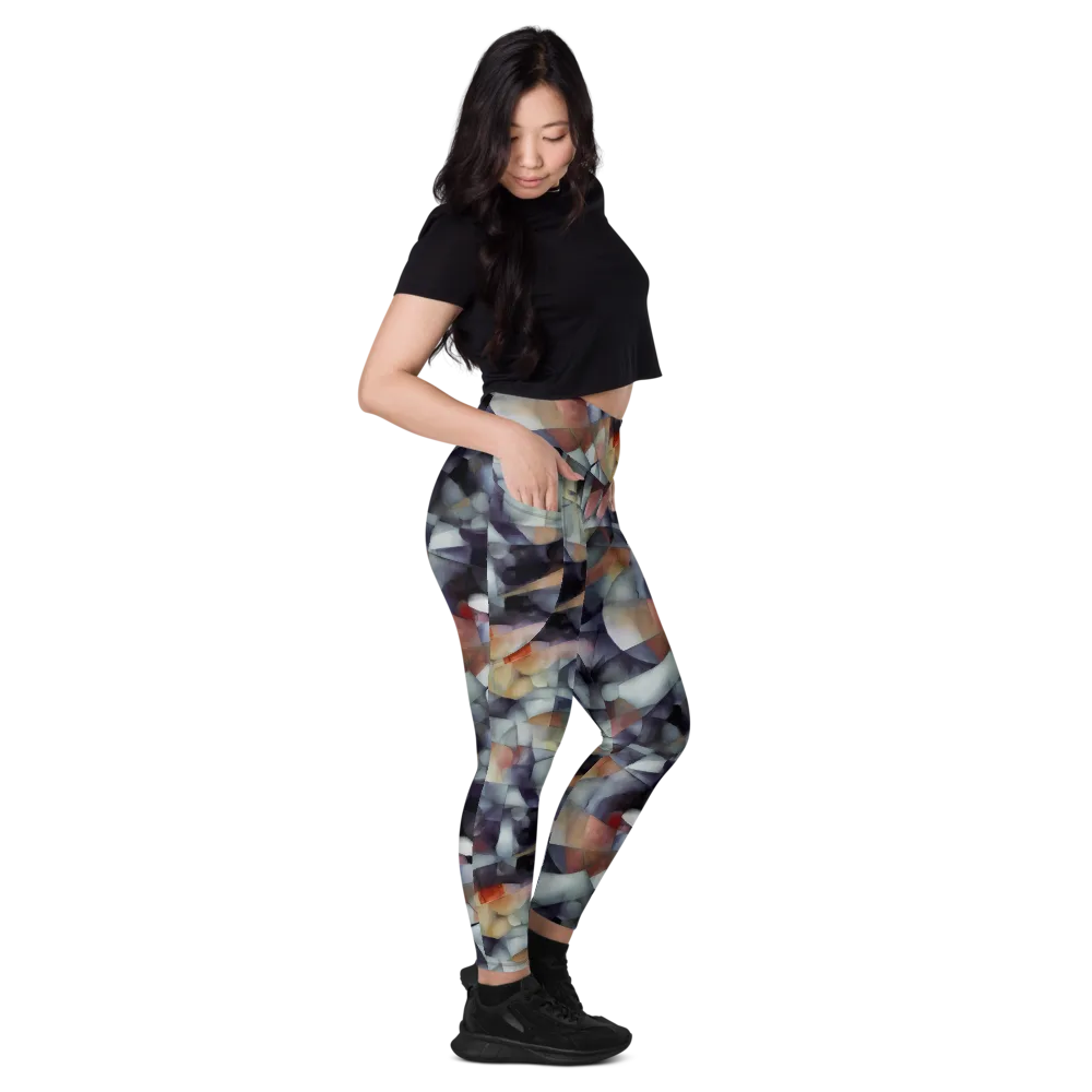 Slate Mosaic on Leggings with Pockets — Right