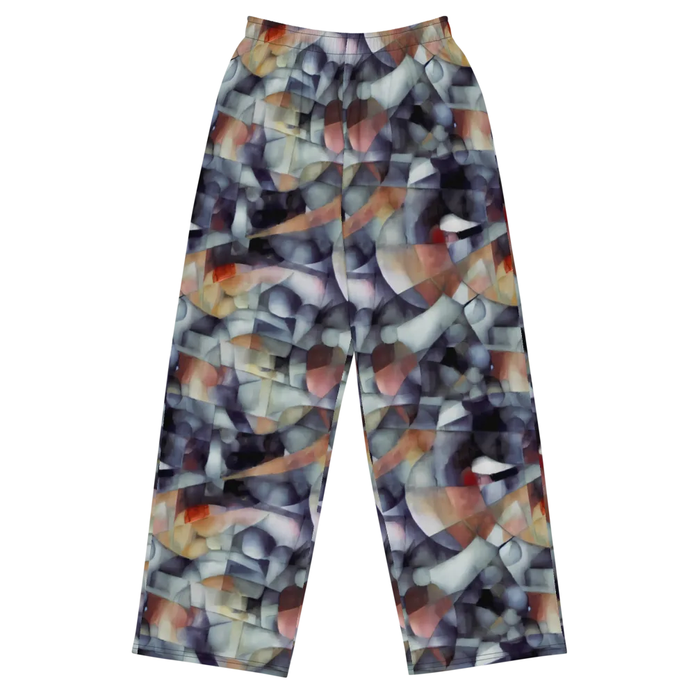 Slate Mosaic on Wide-Leg Pants — Front