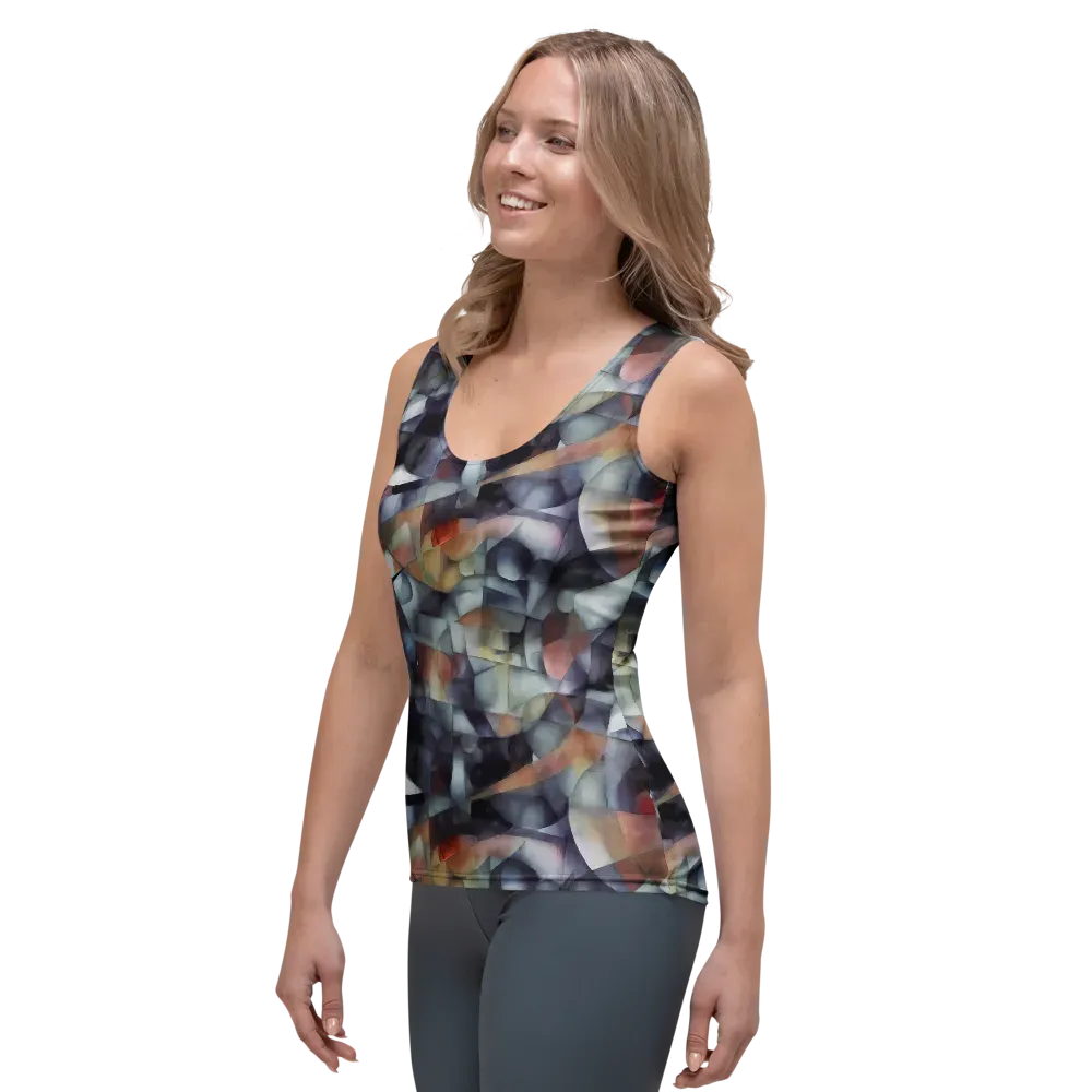 Slate Mosaic on Women's Tank Top — Left Front