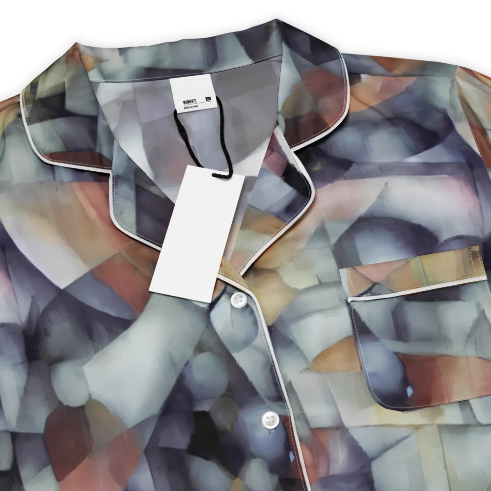 Slate Mosaic on Women's Short Sleeve Pajama Top — Product details