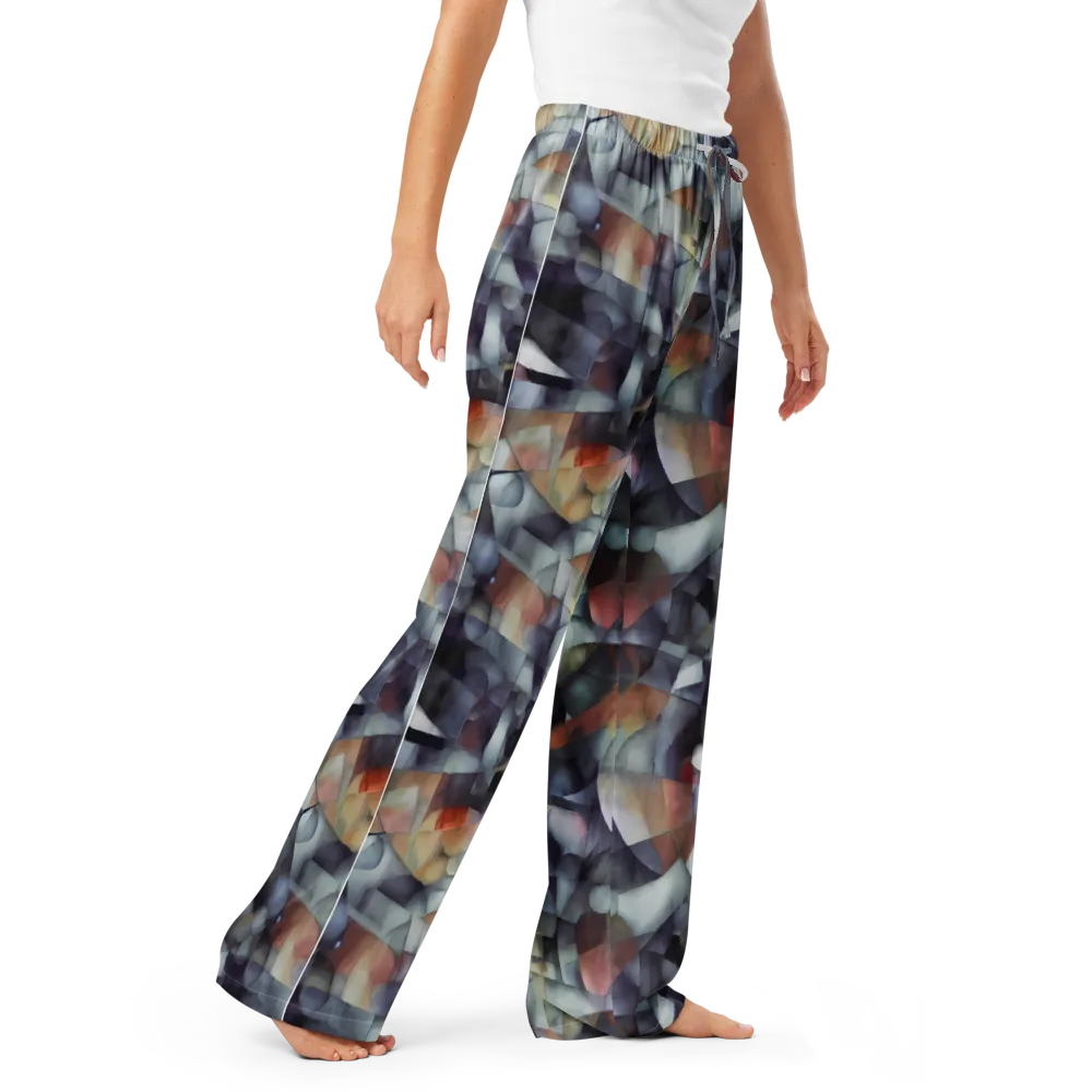 Slate Mosaic on Women's Pajama Pants — Right Front