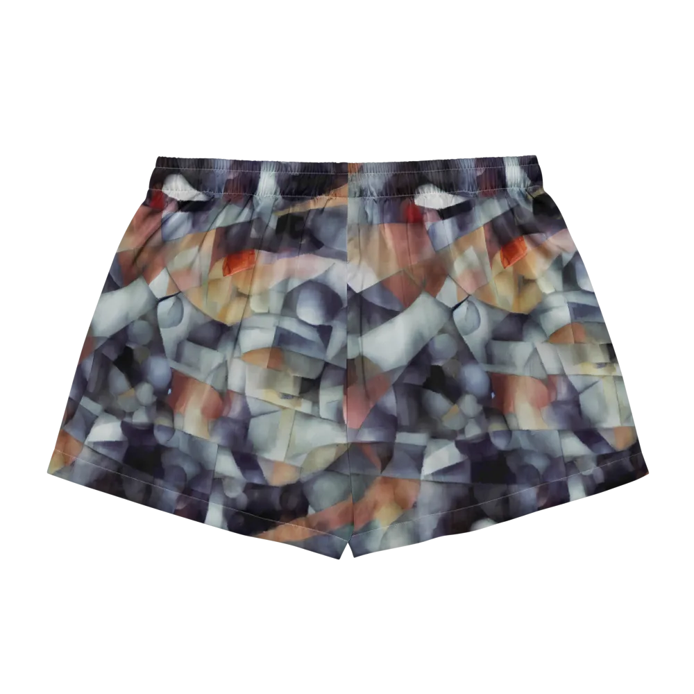 Slate Mosaic on Women's Pajama Shorts — Back