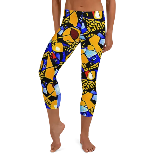 Cosmic Tessellation on a Capri Leggings