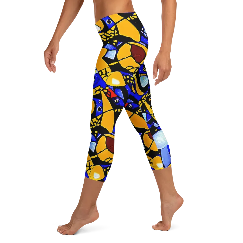 Cosmic Tessellation on Capri Leggings — Left