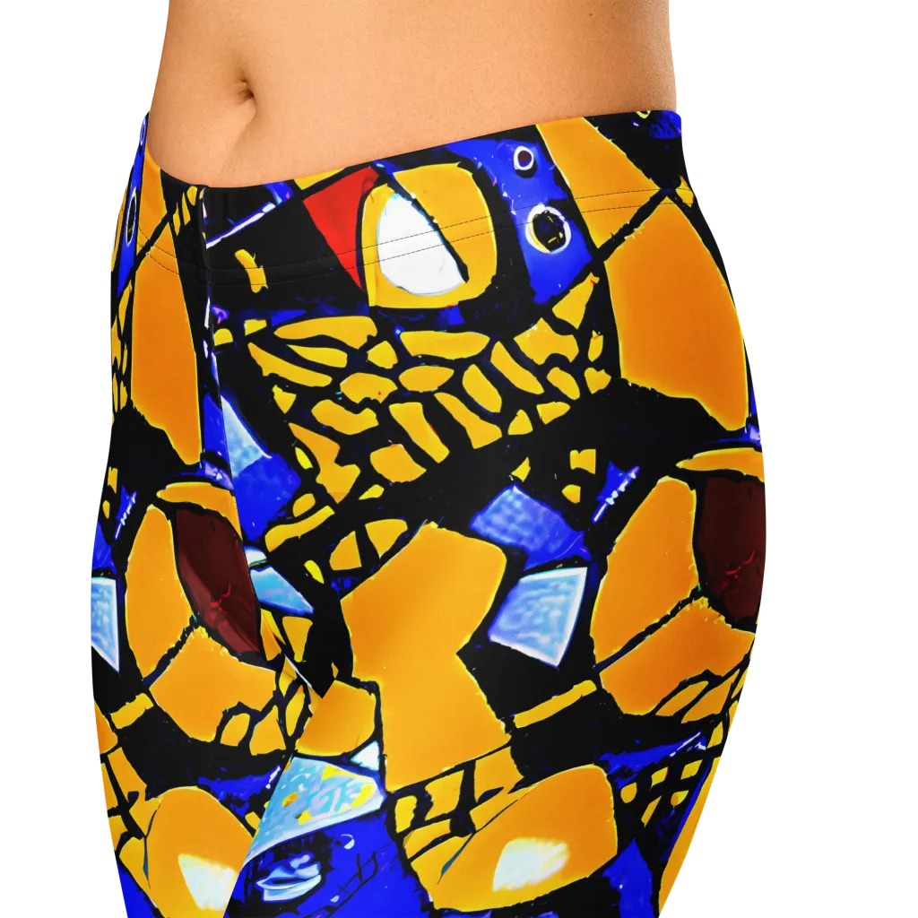 Cosmic Tessellation on Capri Leggings — Zoomed-in