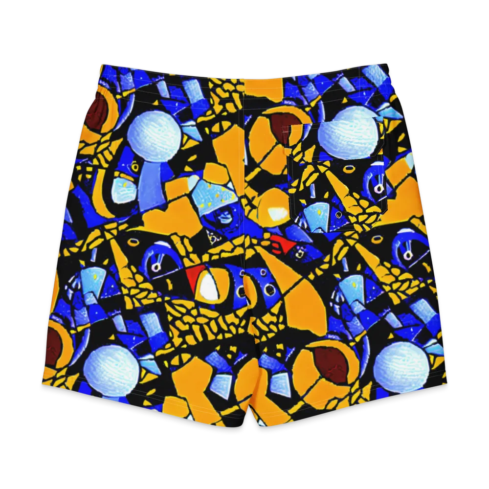 Cosmic Tessellation on Men's Board Shorts — Back