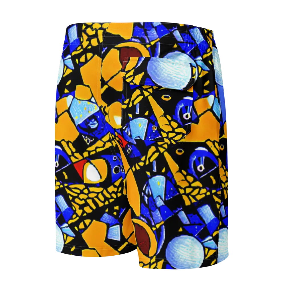 Cosmic Tessellation on Men's Board Shorts — Back