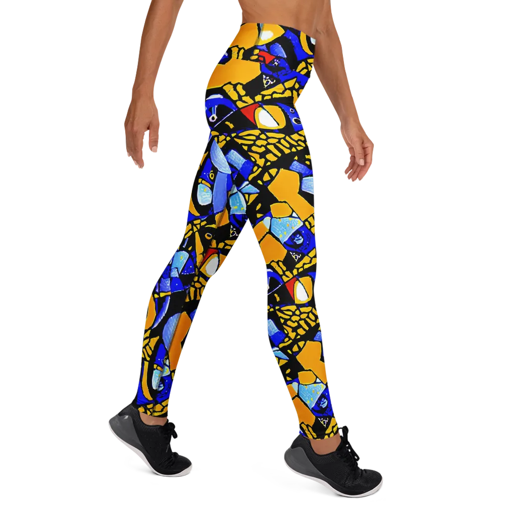 Cosmic Tessellation on Yoga Leggings — Right