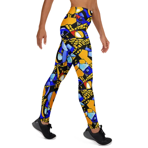 Cosmic Tessellation on a Yoga Leggings