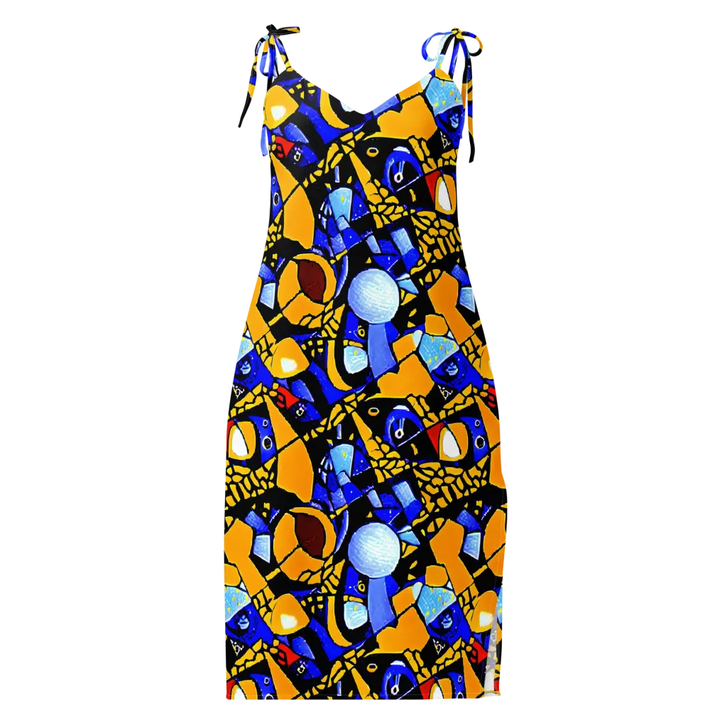 Cosmic Tessellation on Slip Dress — Front