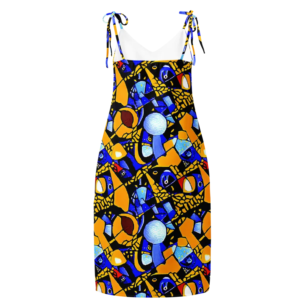 Cosmic Tessellation on Slip Dress — Back