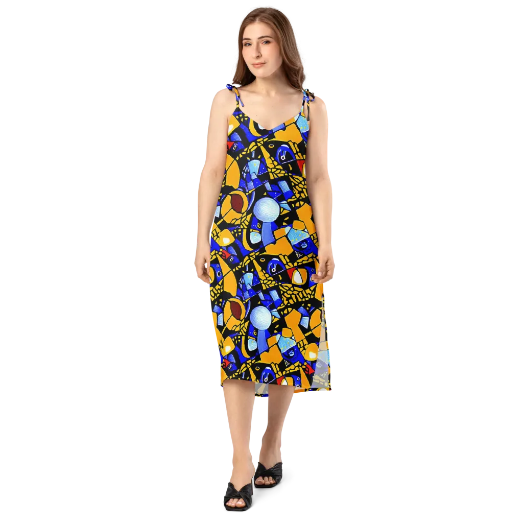 Cosmic Tessellation on Slip Dress — Front
