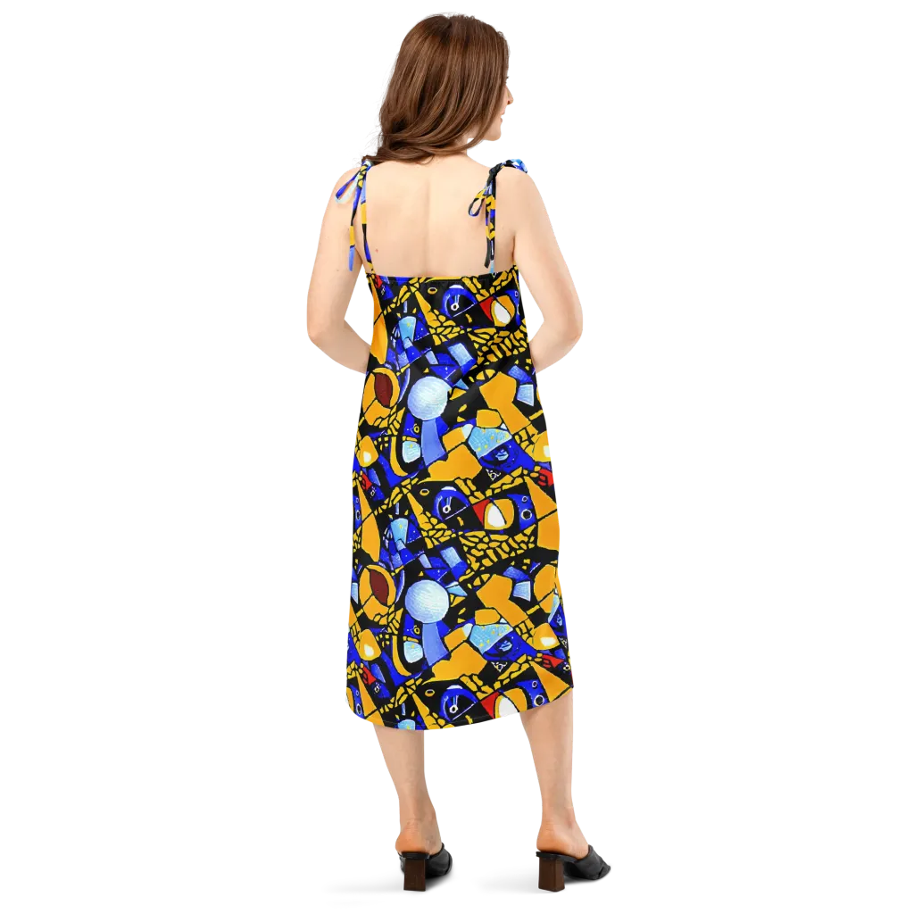 Cosmic Tessellation on Slip Dress — Back