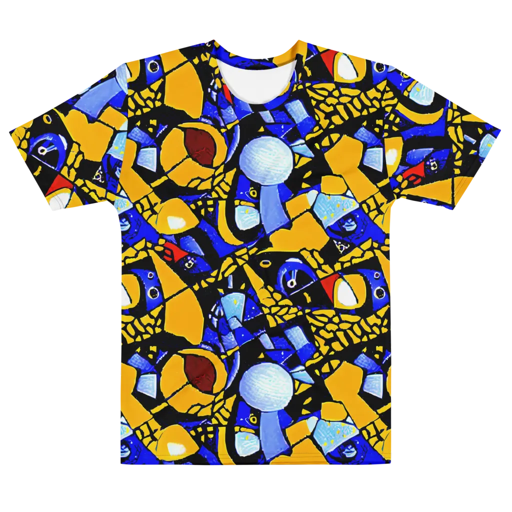 Cosmic Tessellation on Men's Cotton Crew Neck T-Shirt — Front