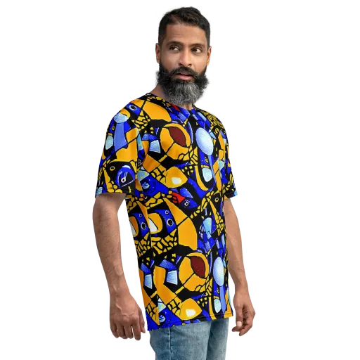 Cosmic Tessellation on a Men's Crew Neck T-Shirt