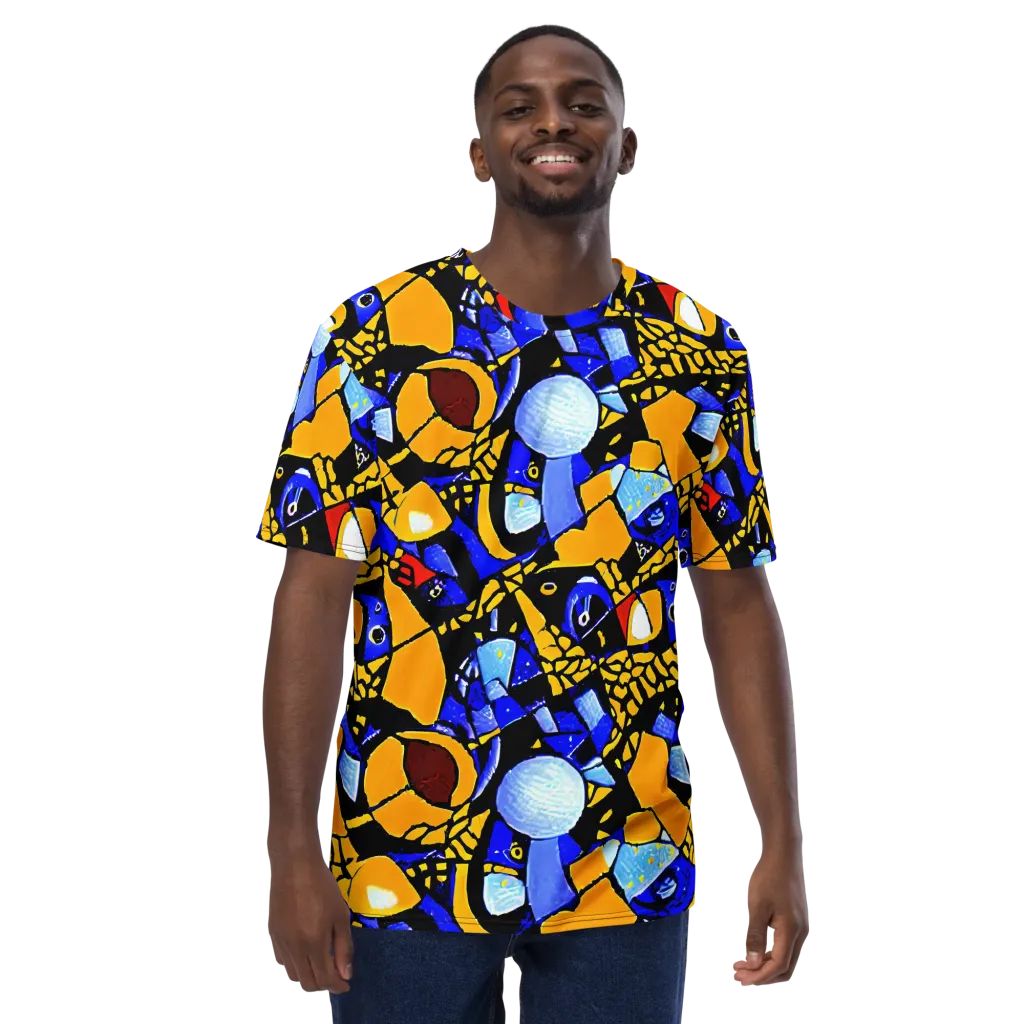 Cosmic Tessellation on Men's Crew Neck T-Shirt — Front