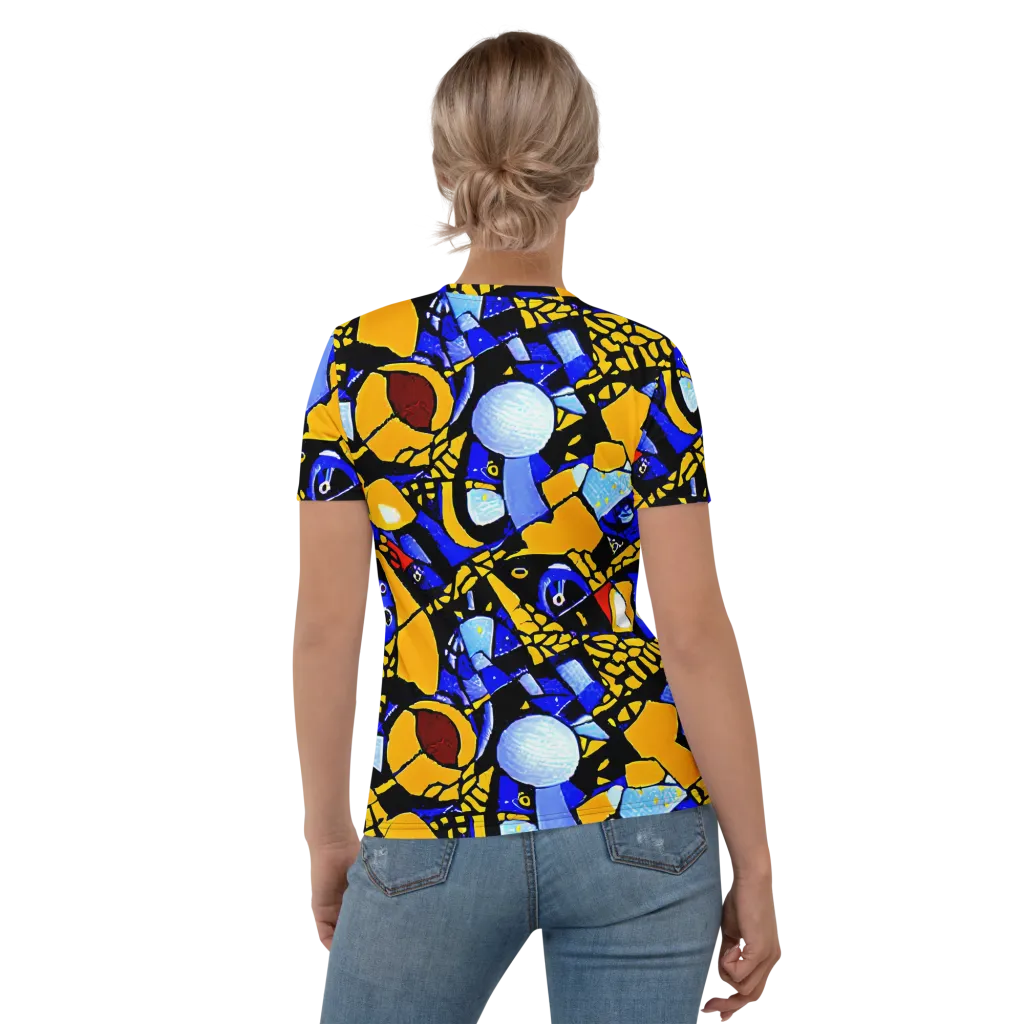 Cosmic Tessellation on Women's Crew Neck T-Shirt — Back