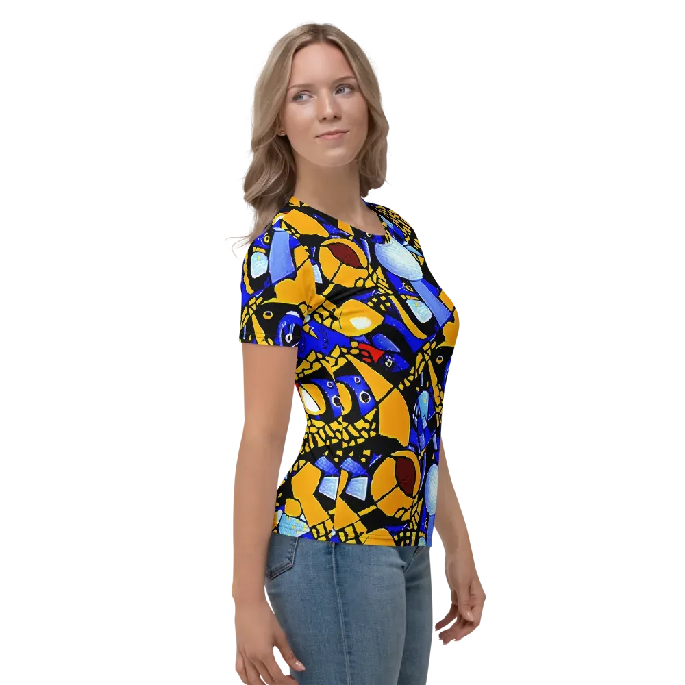 Cosmic Tessellation on Women's Crew Neck T-Shirt — Right