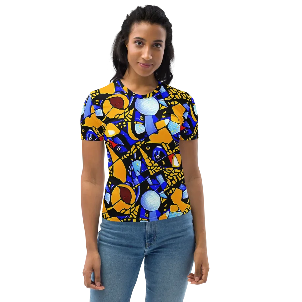 Cosmic Tessellation on Women's Crew Neck T-Shirt — Front