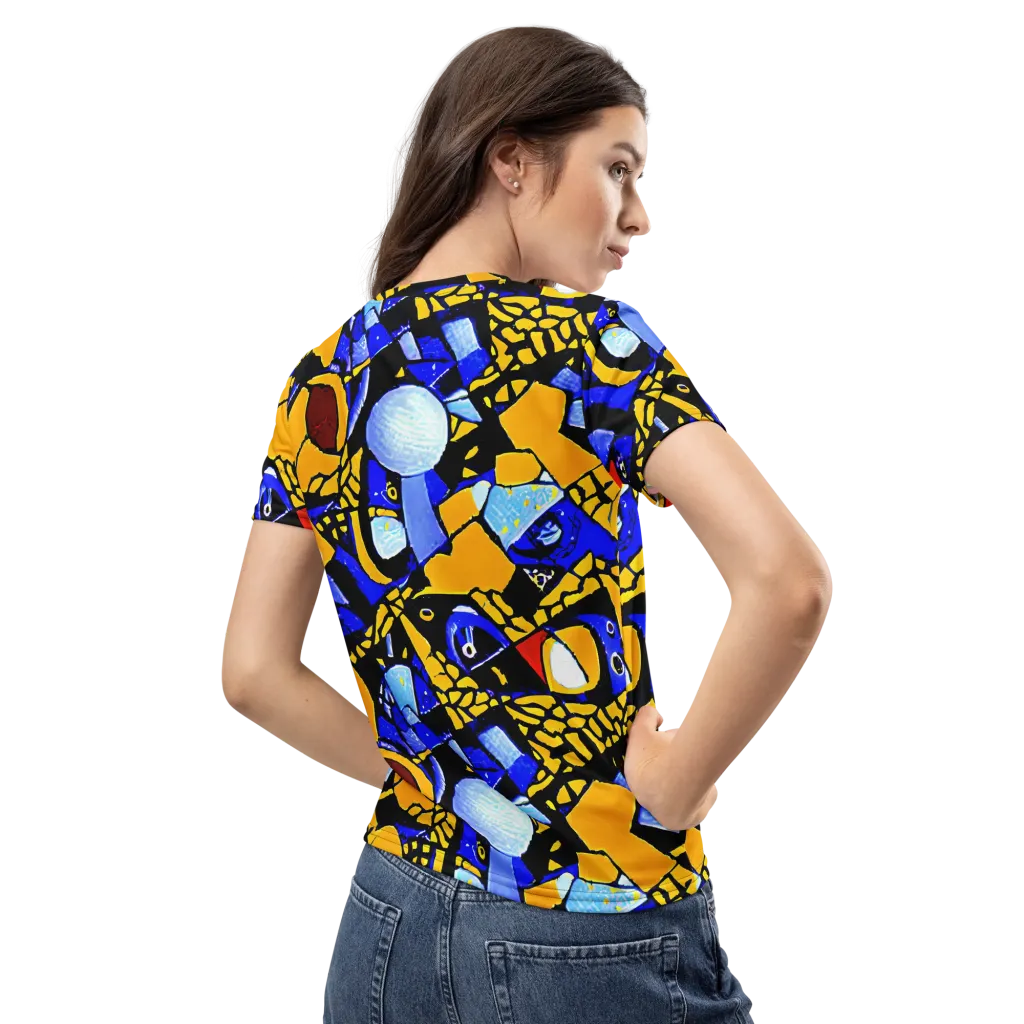 Cosmic Tessellation on Women's Crew Neck T-Shirt — Back