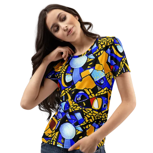 Cosmic Tessellation on a Women's Crew Neck T-Shirt