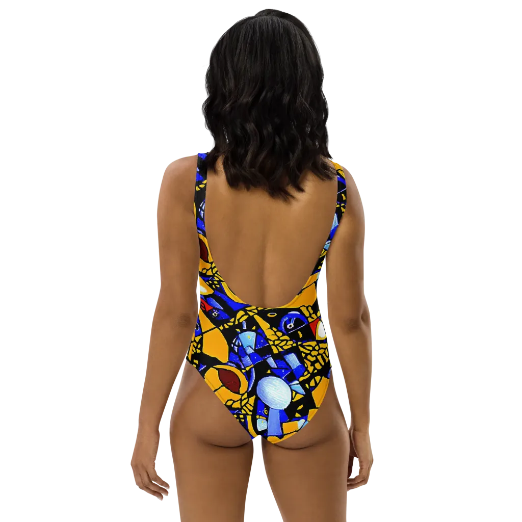 Cosmic Tessellation on One-Piece Swimsuit — Back