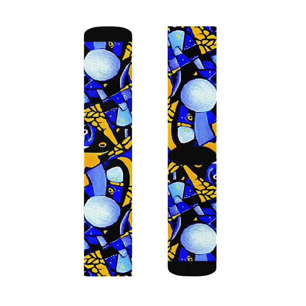 Cosmic Tessellation on Socks — Right Sock