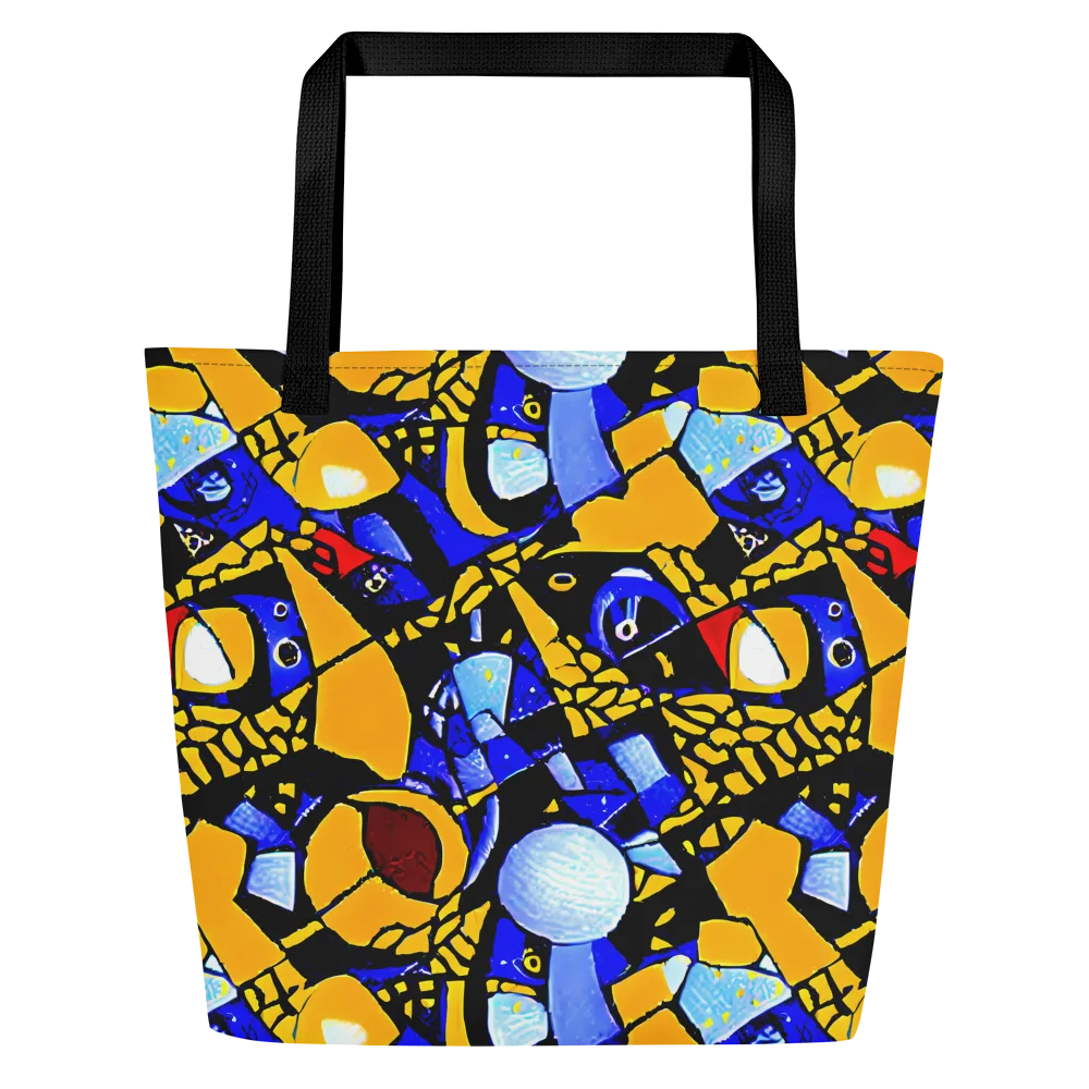 Cosmic Tessellation on Large Tote Bag W/ Pocket — Front