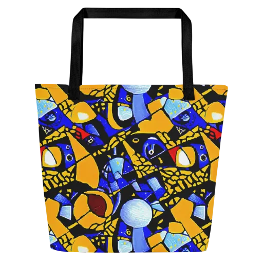 Cosmic Tessellation on a Large Tote Bag W/ Pocket