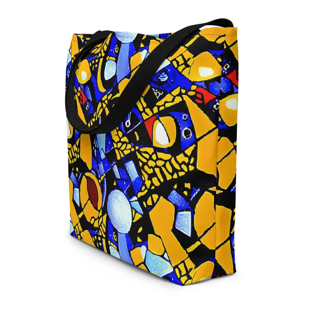 Cosmic Tessellation on Large Tote Bag W/ Pocket — Front