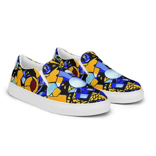 Cosmic Tessellation on a Women's Slip-On Canvas Shoes