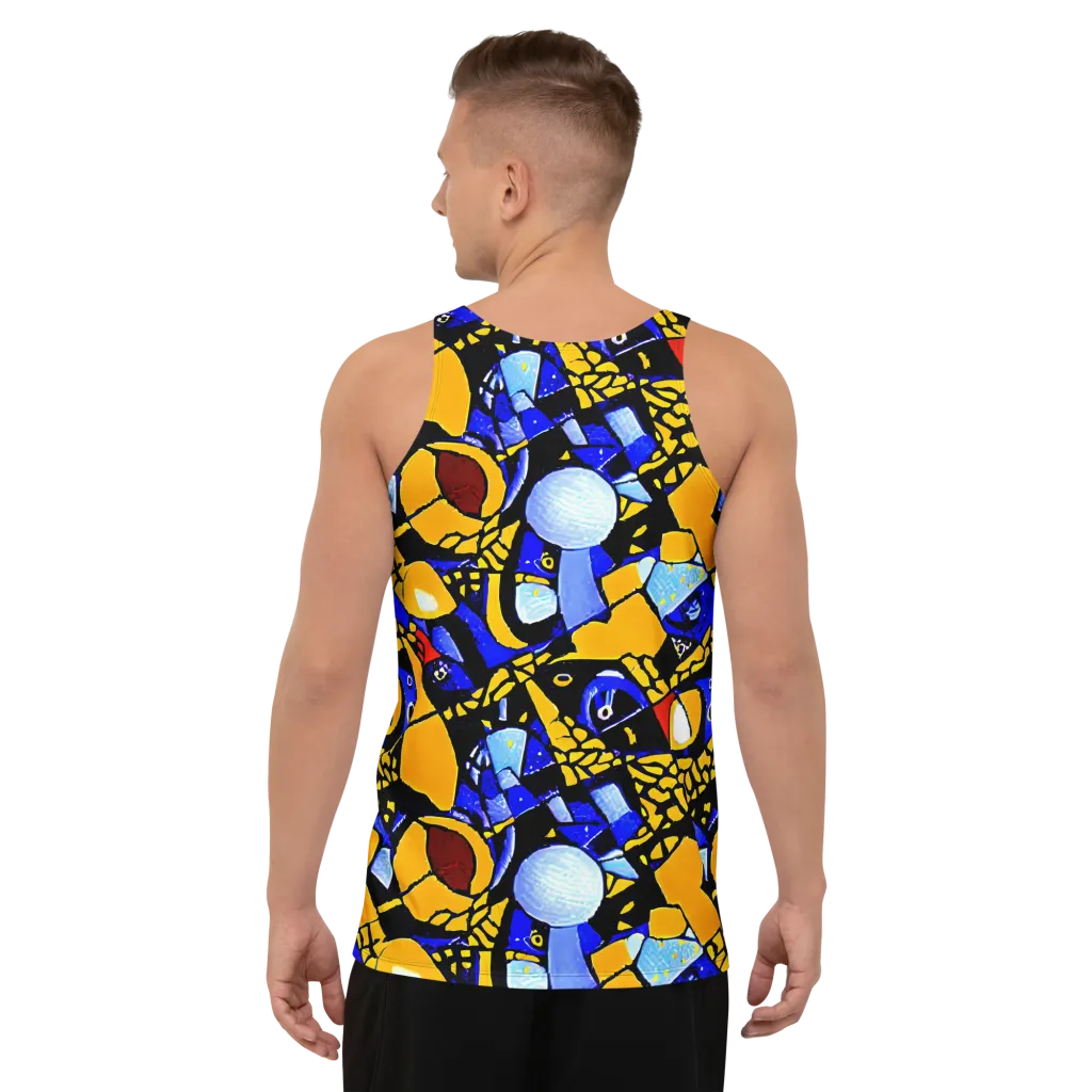 Cosmic Tessellation on Men's Tank Top — Back