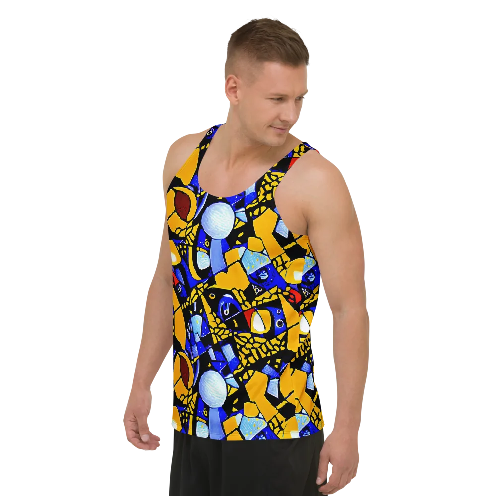 Cosmic Tessellation on Men's Tank Top — Left Front