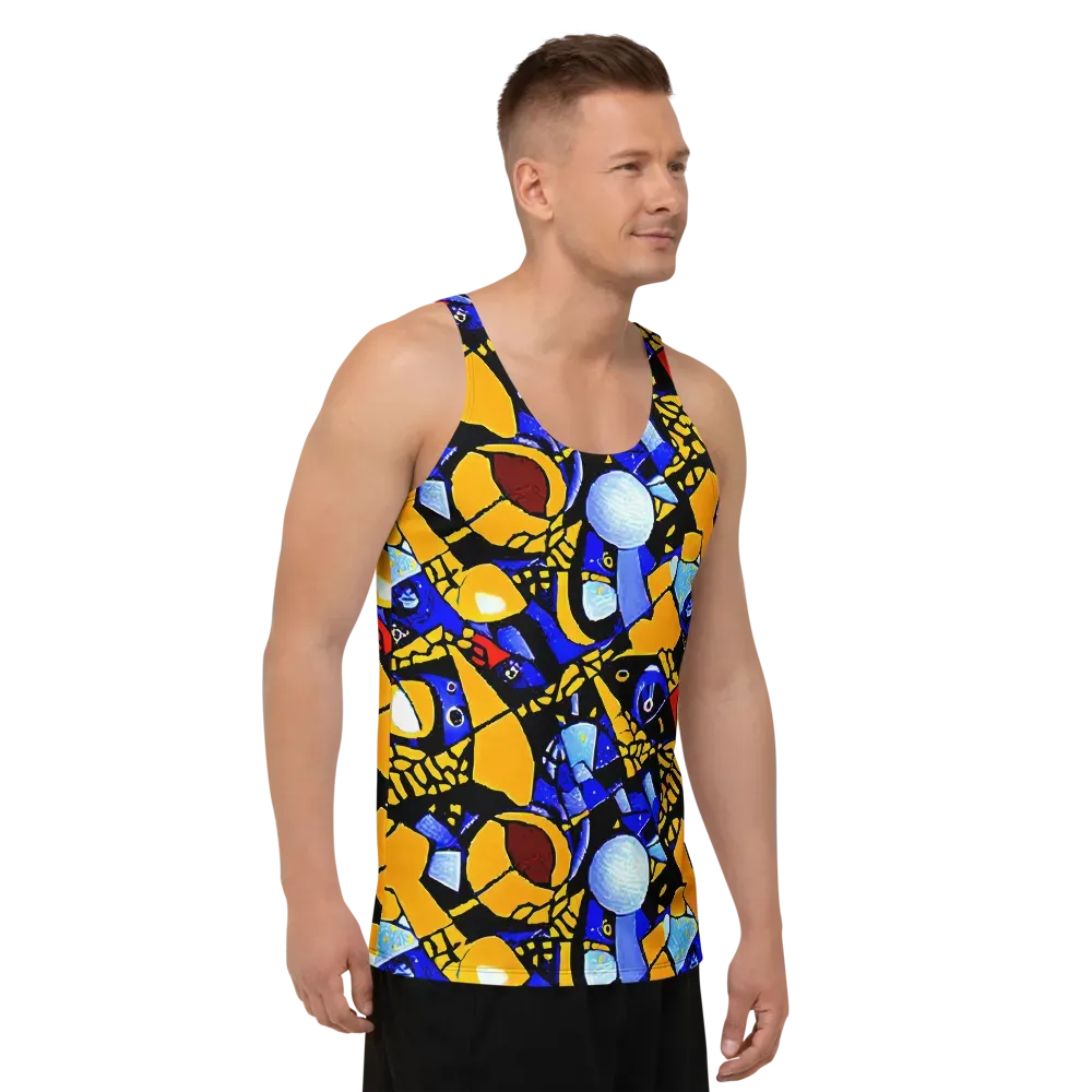Cosmic Tessellation on Men's Tank Top — Right Front