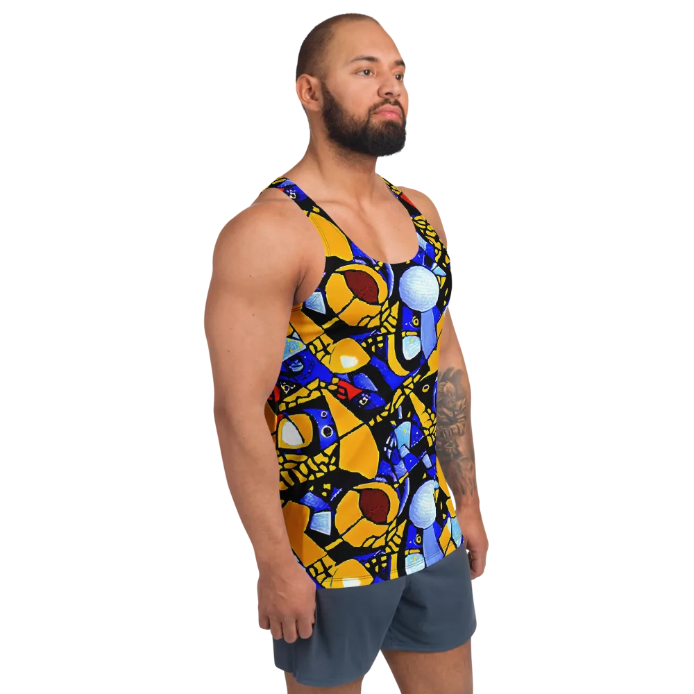 Cosmic Tessellation on Men's Tank Top — Right Front