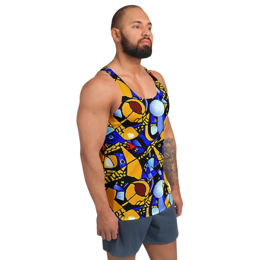 Cosmic Tessellation on Men's Tank Top — Right Front