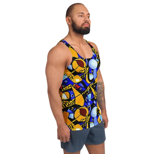 Cosmic Tessellation on a Men's Tank Top