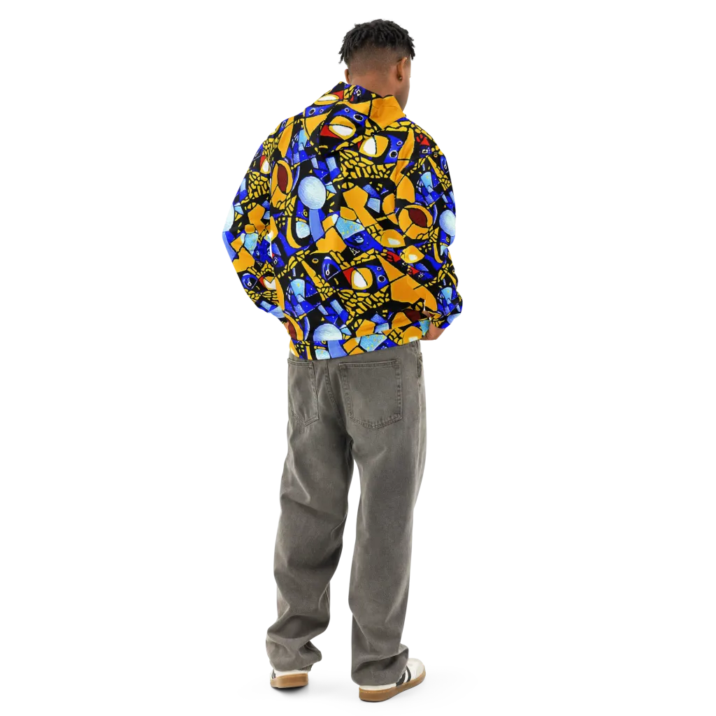 Cosmic Tessellation on Cotton Hoodie — Back