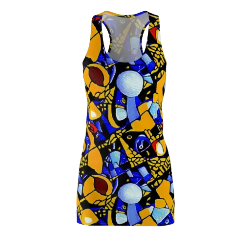 Cosmic Tessellation on a Racerback Dress