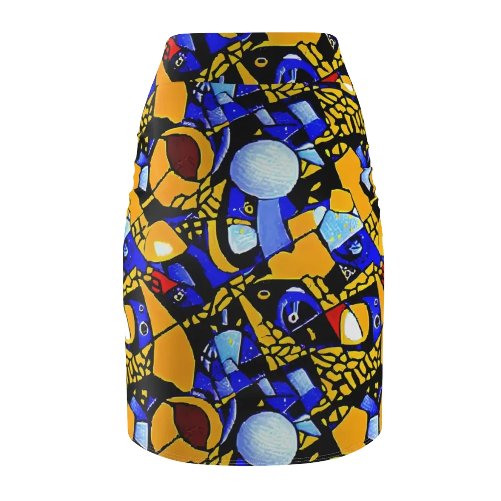 Cosmic Tessellation on Pencil Skirt — Back