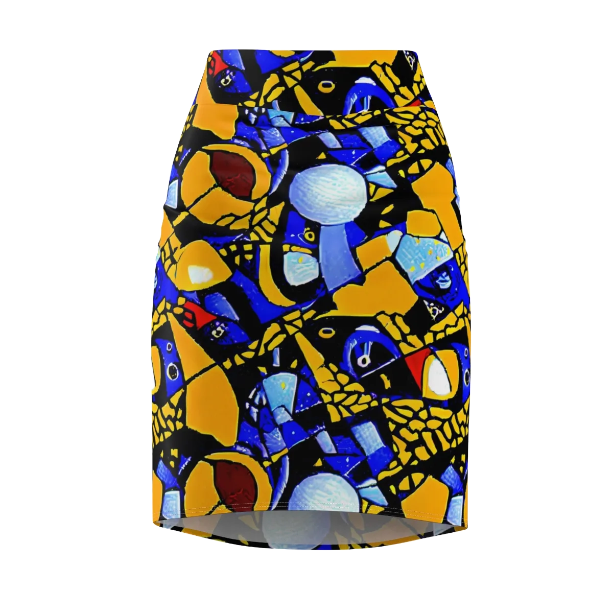 Cosmic Tessellation on Pencil Skirt — Front