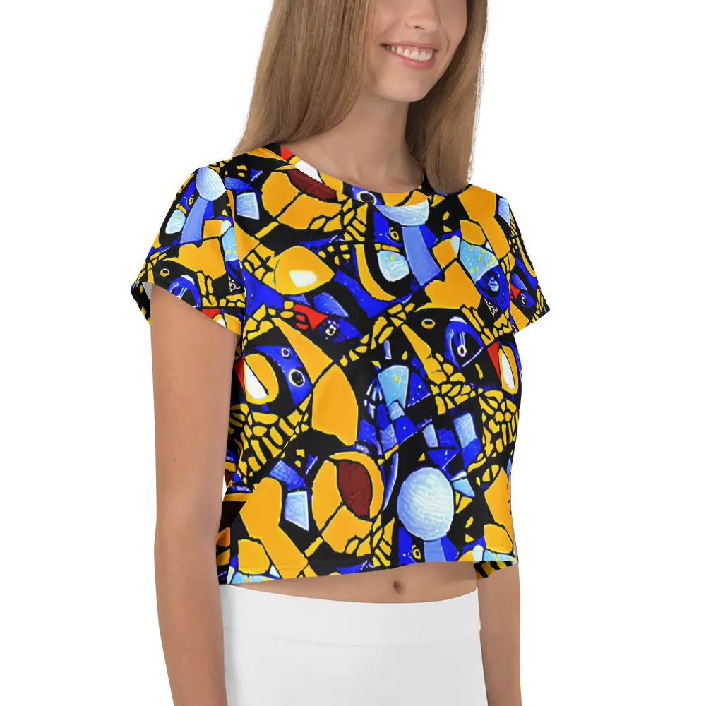 Cosmic Tessellation on Crop Tee — Right